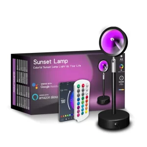 16 Colors Sunset Lamp Projector Rgb Led Night Light Tuya Smart App Remote Control Decoration Bedroom Photography Gift