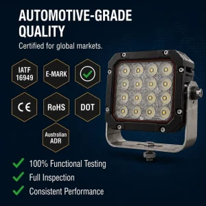 160W Square LED Work Light Pods Heavy Duty Mining Lights for Heavy Trucks Agriculture Tractors Harvesters Auxiliary Lighting