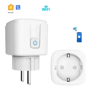 16A 220V Wireless WiFi Smart Power Plug Energy Monitor EU Mini Wireless WiFi Smart Plug Socket with Alexa Voice Control