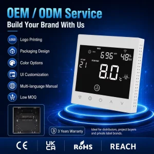 16A 25A 5500W CE Certificated OEM Weekly Programmable Tuya Wifi Smart Underfloor Heating Thermostat 100v 240v Supplier