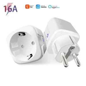16A EU Smart Socket WiFi Smart Plug With Power Monitoring Timing Function Voice Control Via Alexa Google Home