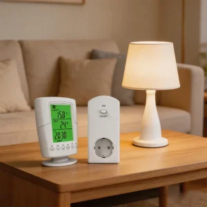 16A Programmable Wireless Thermostat Self-Test Tamper Resistant Eco-Friendly Anti-Flammable PC Material Electrical Plug