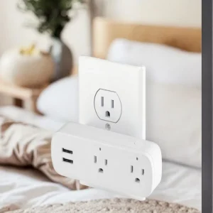 16A Smart WiFi Wireless Remote Socket US Plug with 2 AC Outlets 2 USB Ports (A & Type C) Voice Control Timer IP44