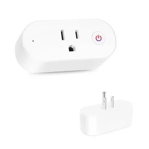 16A US Standard Electric Energy Monitoring Remote Control Smart Home Power Socket Adapter Wi-Fi Smart Plugs Bar White