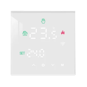 16A Wifi Electrical Thermostats Smart Touch Display Colorful Symbols Flexible Installation for Living Room