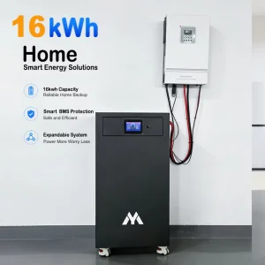 16Kwh 32Kwh Vertical Solar Battery LiFePO4 51.2V 314Ah 280Ah Off Grid Home Solar Energy Storage System