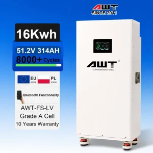 16kWh Vertical/ Stackable LiFePO4 Battery 51.2V 314Ah JK BMS Home Solar Energy Storage System DDP Tax Free