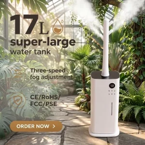 17L Electric Large Capacity Ultrasonic Cold Mist Humidifier Aromatherapy Smart WiFi Remote Control Timing Constant Hotel