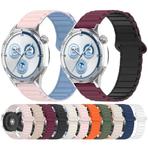 18 20 22mm Quick Release Magnetic Silicone Watch Band Magnetic Replacement Strap for Galaxy Watch 7 FE 6 5 4 3 Gear S3 Sport