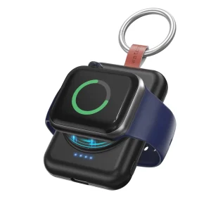 Portable 1800mAh Wireless Keychain Power Bank, Lithium Polymer Battery, 10W Output Magnetic Charger for iPhone and Watch, Travel Battery