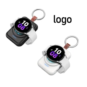 Portable 1800mAh Wireless Keychain Power Bank Battery Magnetic Charger for Samsung Galaxy Watch 6, 6 Classic, 5 Pro, 4, 3, Active2, 1