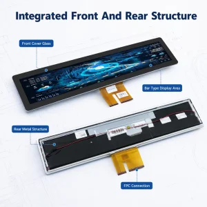 19 Inch Bar Type LCD Panel PCAP Touch Display Module Optical Bonding 10 Point USB LVDS for Embedded HMI Kiosk Control Equipment