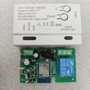 1CH Tuya Smart Remote Control Wireless Wifi 433Mhz Switch Module DC7 32V RF Receiver 10A WiFi 433mhz Relay DIY
