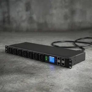 1U 19 Inch Smart Switched Metered PDU 16A 8 Outlet IEC C20 Rack Mount Power Distribution Unit Remote Monitoring Control