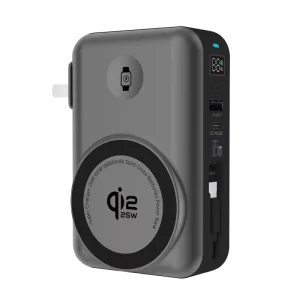 2 Semi-Solid-State 65W Fast-Charging Magnetic Wireless Power Bank with USB-A and USB-C Outputs, Lithium Polymer Battery, Expandable Portable Power Bank