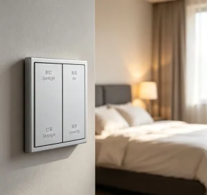2 Gang 4 Control KNX Smart Light Wall Switch 30V DC IP20 Metal Material Smart Life App for Nursing Homes