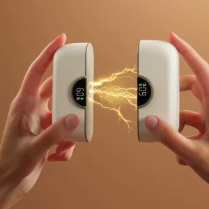 2 Pack New Mini USB Rechargeable Hand Warmer 6000mAh Rechargeable Hand Warmer Power Bank Portable Gift Electric Hand Warmer