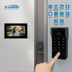 2 Wire Video Doorbell Intercom Motion Record Night Vision Smart Video Phone for Villas