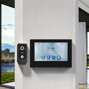 2 Wire Video Intercom System for Apartments with WiFi Audio Building Intercom and Security Camera Integrated Door Phones
