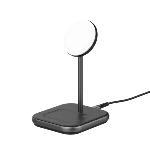 2 in 1 Qi2 Magnetic 15W Wireless Charging Station Fast Charger Stand for Phone and Wireless Earphone OEM ODM Custom