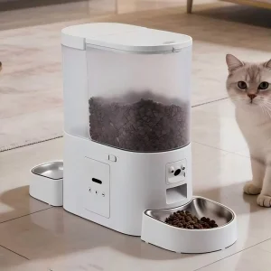 2 in 1 Sealed Pet Feeder Water Dispenser 5L+3.5L 4MP AI Camera WiFi Child Lock Food Recording Cat Dog Food Water Dispenser