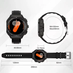 2-in-1 Smart Watch with TWS Earbuds GPS NFC 3D Round Display Heart Rate Blood Pressure Blood Oxygen Monitor for Android IOS