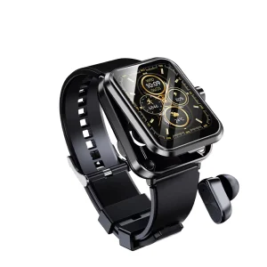 2 in 1 TWS6 Smart Watch with Earphone 1.85 Inch Full Touch Color Screen Massive Dials Multiple Functions Style Magnetic Charging