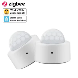 2 in 1 Zigbee Mini PIR Motion Detector +Bright Lux Light Passive Infrared Security Burglar Alarm Sensor