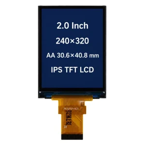 2.0 Inch TFT LCD Display Module 240×320 IPS Panel Low Power 2.8V Logic Security Intercom Project Solution 400cd m Brightness