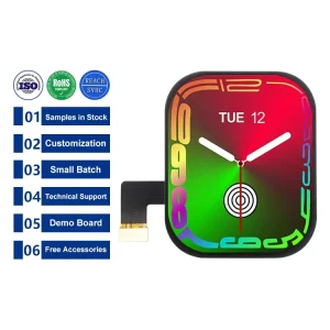 2.13 Inch 410*502 MIPI 24pin Square AMOLED Display OLED Screen Module CO5300 CST820 AMOLED Touch Panel for Smart Watch