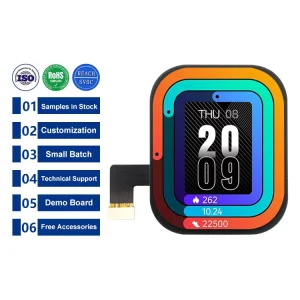 2.13 Inch 410*520 MIPI Square AMOLED Display Oncell Touch Panel for Smart Watch 2.13inch OLED Screen LCD Module With Cover Glass