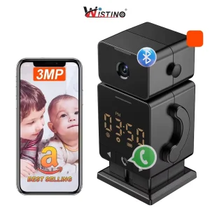 2.4G Smart Wall Clock Camera Wifi Motion Detection Alarm Color Night Vision One Click Call Home Security Camera