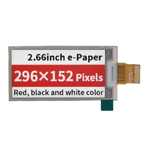2.66 Inch E Ink E-Paper Display Module 152×296 3-Color Black White Red SPI for ESL Smart Label Retail IoT