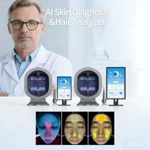 20 Languages AI Technology 3D Ai Skin Analyzer Machine Facial Skin Analyzer Hair and Scalp Skin Analyzer for Home Salon