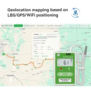 20 Temperature and RH Data Logger 4G Global SIM GPS Tracking IP65 Waterproof Sensor