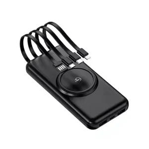 20000mAh Lithium Polymer Battery Portable Power Bank with LED Display, Wireless Charging Cable, 10W Output, Fast Charging, Magnetic Design
