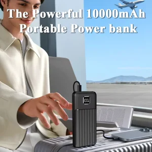 20000mAh Li Polymer Ultra Slim Portable Power Bank with USB A USB C PD 22.5W Fast Charge LED Display for Outdoor Use