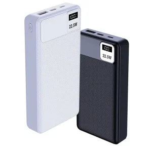 20000mah 10000mah Emergency Digital Display Power Bank PD 22.5W Outdoor Smart Fast Charger