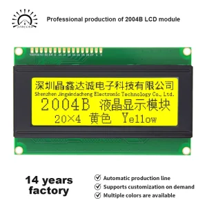 2004B LCD Screen 20×4 Character LCD Module High Contrast COB Display for Industrial Equipment Yellow Green Blue Colors