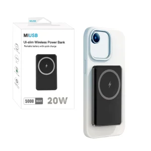 20W Fast Charge Power Bank 5000mAh Portable Charger Magnetic Wireless Powerbank