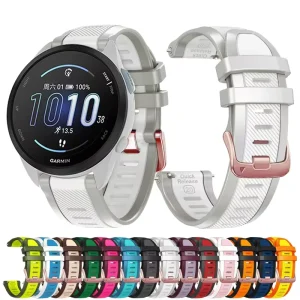 20mm Silicone Wristband Bicolor Design Comfortable Fit Adjustable Smartwatch Strap for