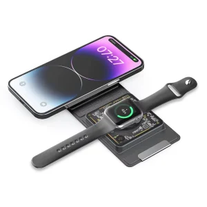 2-in-1 Fast Wireless Charger for Smartphones with Type-C