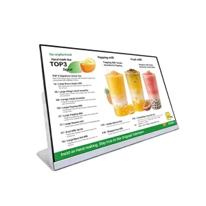 21.5/23.8 Inch Milk Tea Restaurant Chain bar Electronic Menu Smart Desktop Advertising Price Display Screen Interactive Android