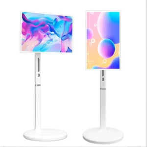 21.5 32 Inches Smart Portable Display 1080p HD Wireless Stand Wheels Touch Screen Indoor Smart Stand Portable TVwith Battery