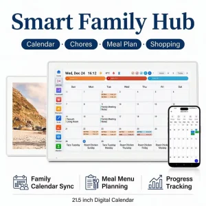 21.5 Inch Digital Calendar Wall Mount WiFi Touch Screen Smart Planner Family Scheduler Photo Sharing Display OEM