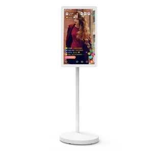 21.5 Inch Portable Smart TV Rotatable Display Elevator Wayfinding Interactive LCD Touch Screen for Facebook Shopping Malls