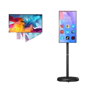 21.5 Inch Smart TV Wifi Display Floor Standing Smart Display LCD Touch Screen Indoor Android 12 Smart Interactive Displays