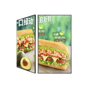 21.5 inch Shop Window Wall Mount Digital Signage High Brightness 4K Animation Brand Promotion Shopping Mall Retail Store