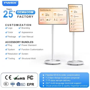 21.5Inch Interactive Smart Screen with Remote Control 1080P Floor Standing Digital Signage Monitor