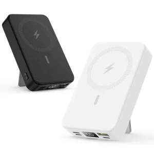 22.5W Max Fast-Charging Battery Pack, Magnetic Power Bank with Stand, 10,000mAh Wireless Portable Charger with LED Display and Stand